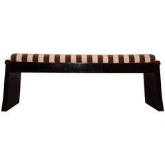 Asian Form Upholstered Bench