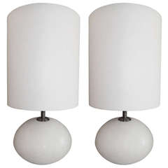 Vintage Pair of Alabaster Table Lamps