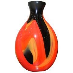Vintage A Monumental Studio Crafted Murano Glass Vase