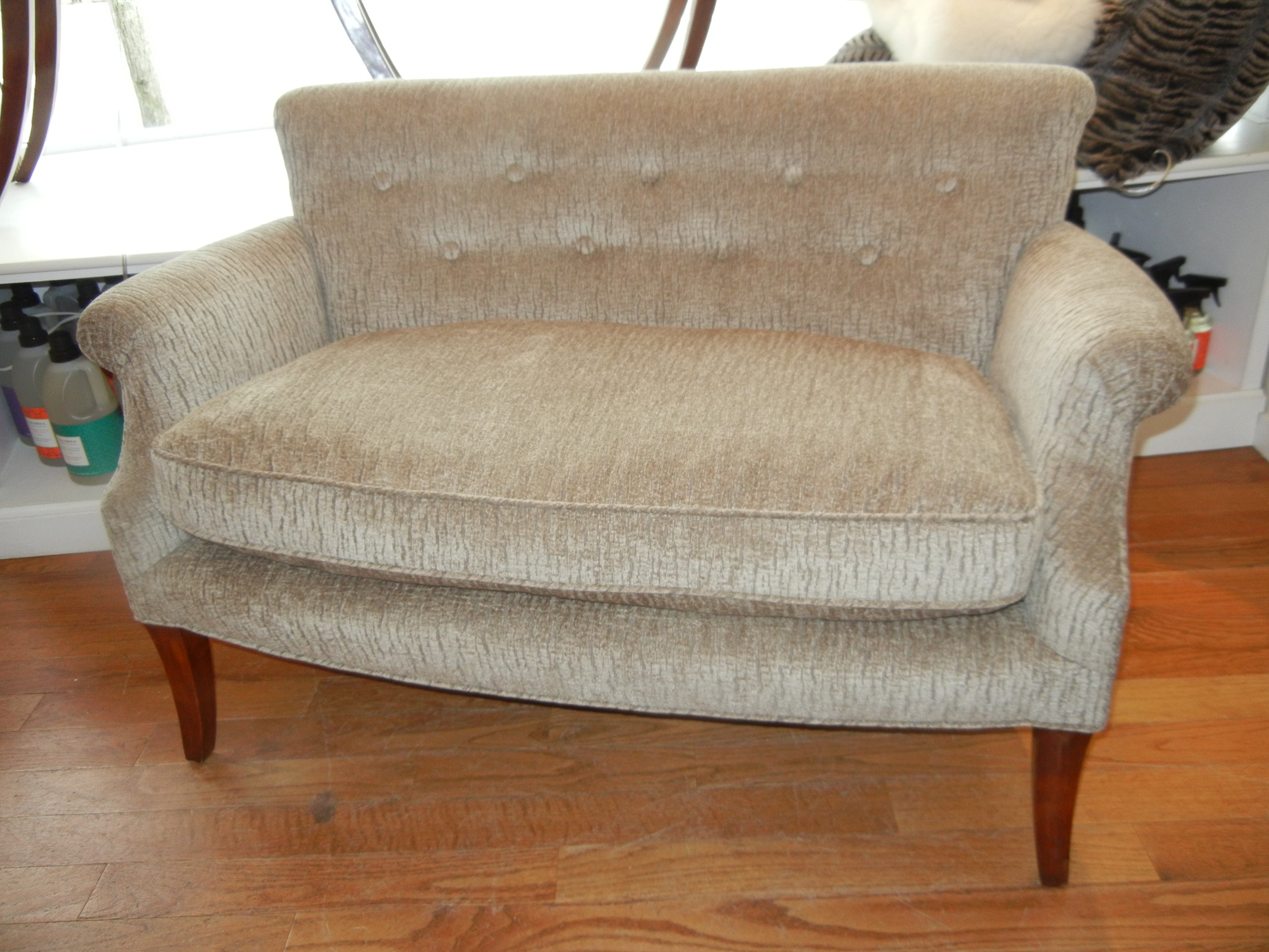 Pair of American Art Deco Love Seats