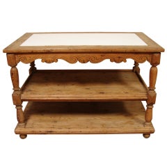 An Antique American Kitchen Island/Work Table 19thc