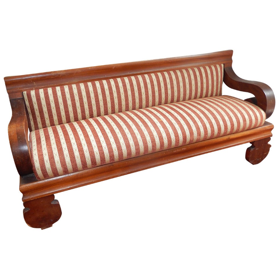 American Empire Church Pew Bench or Settee