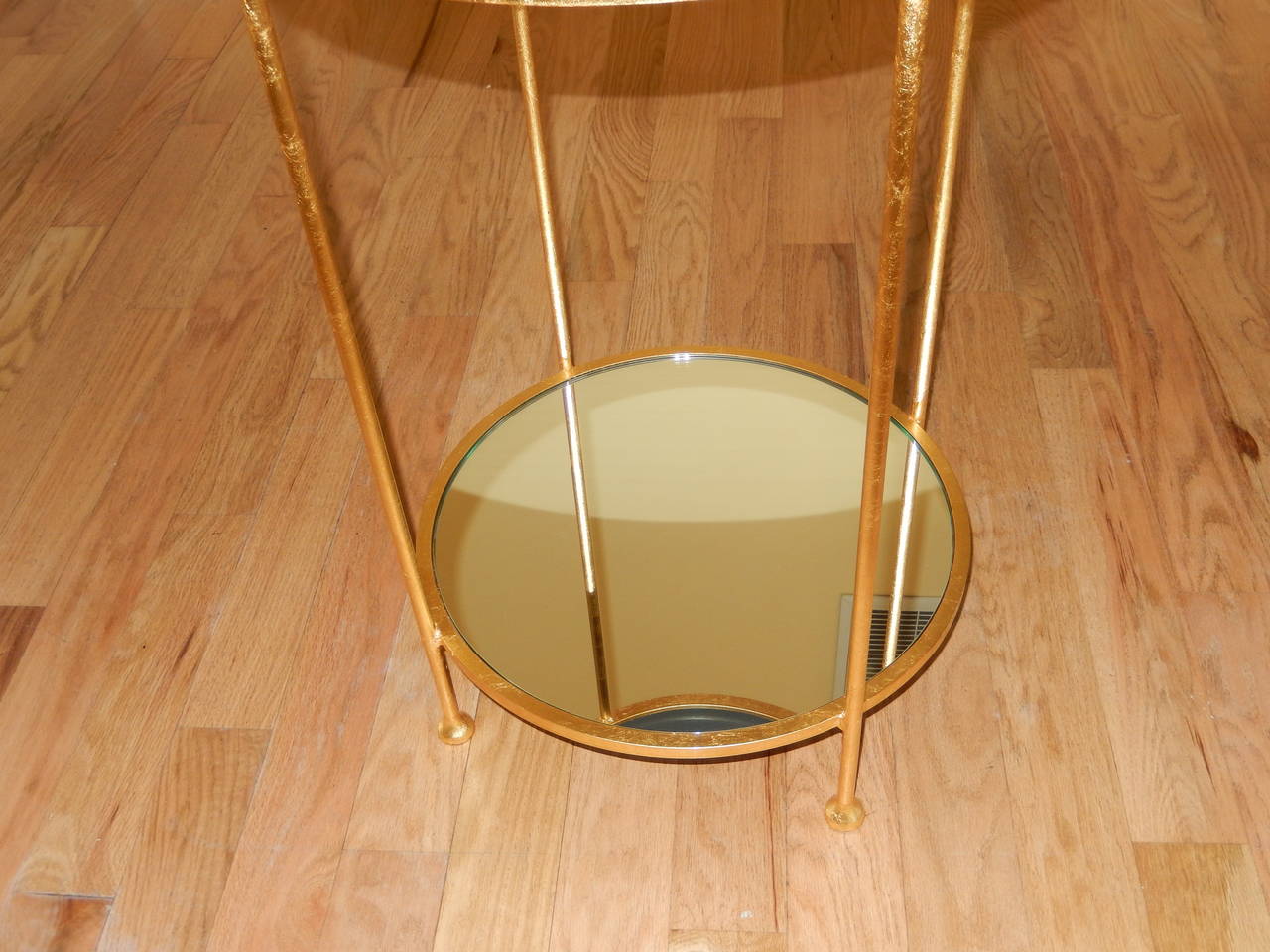 Modern A Mirrored Two Level Side Table