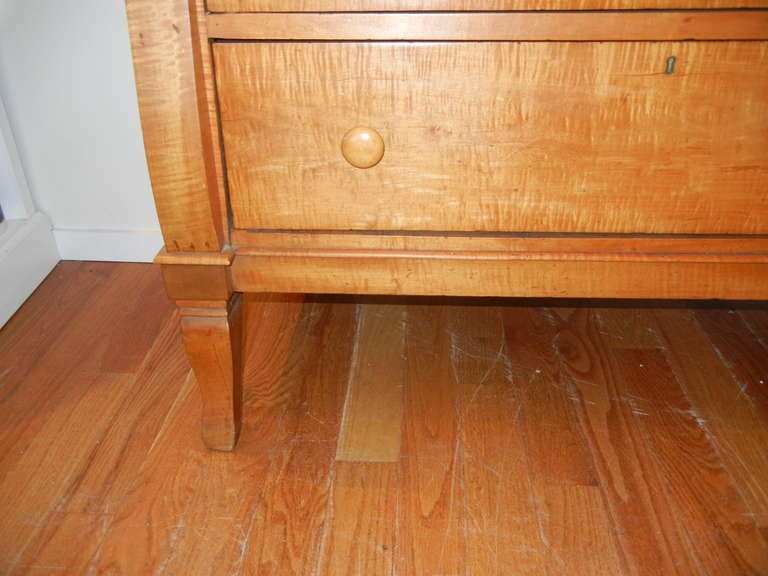 antique tiger maple chest of drawers