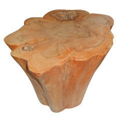 A Vintage Light Walnut Wood Free Edge Stool/Table
