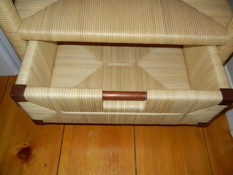 A 20th Century Donghia Night Stand. "The Merbau Collection"