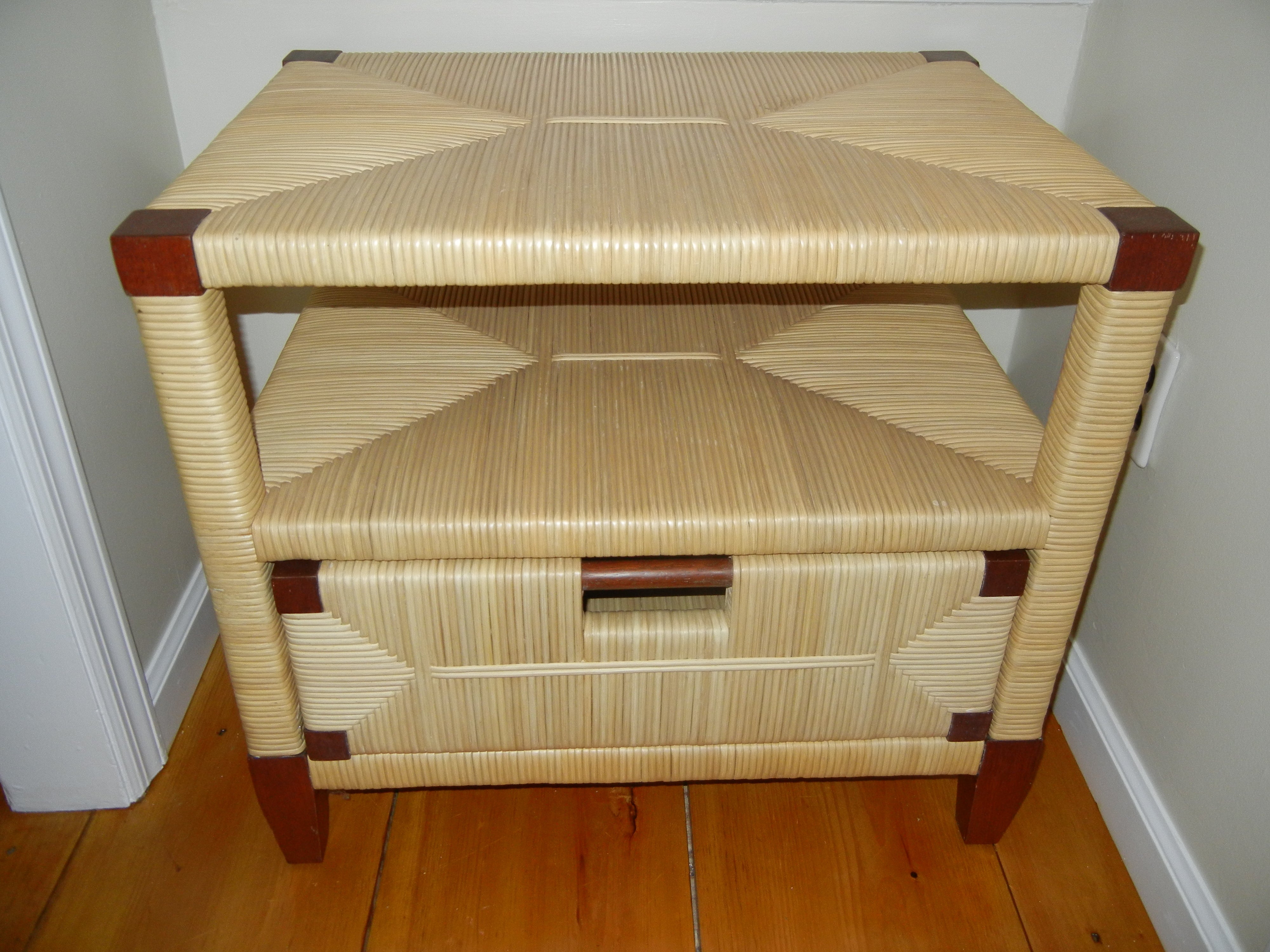 A 20th Century Donghia Night Stand. "The Merbau Collection"