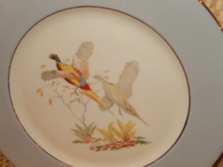 Group of Six Game Bird Copeland Spode Dinner Plates