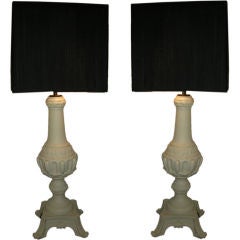 Painted Tall Decorative Column Lamps
