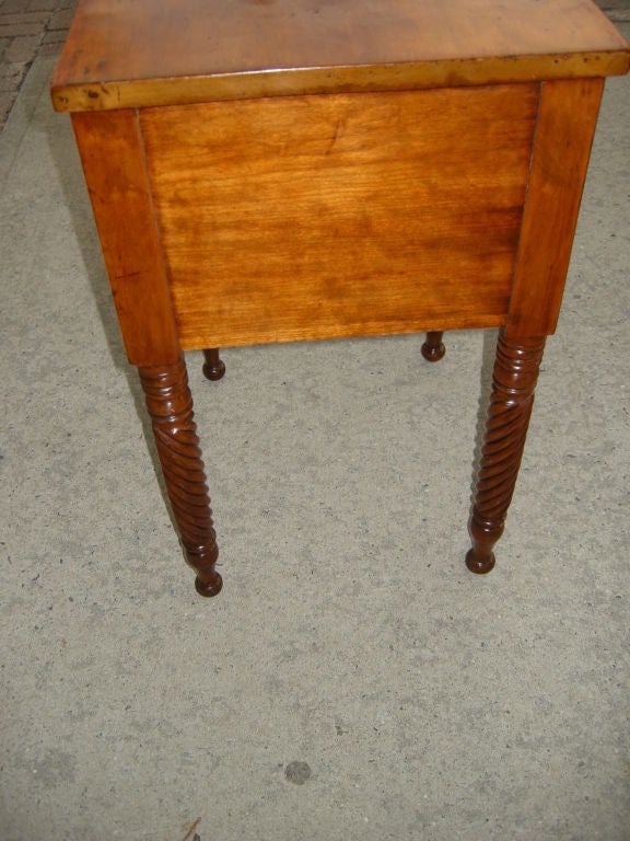 19th Century American Antique Cherry/Maple Wood Night Stand