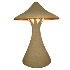 A Mushroom Form Hand Crafted Stoneware Garden Lantern