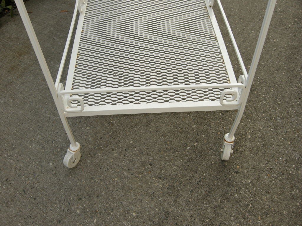 Large Mid-Century  Decorative Iron  Bar Cart 1