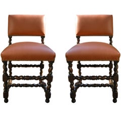 Pair, Late 19th Century Jacobean Style Chairs