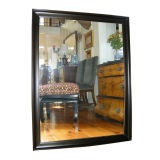 Large Classic English Ebonized Mirror. Antique Large Classic English Ebonized Mirror.