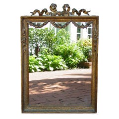 French Antique, Late 19th century Gilt Wood Mirror