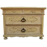Antique Flemish Painted Country Commode.