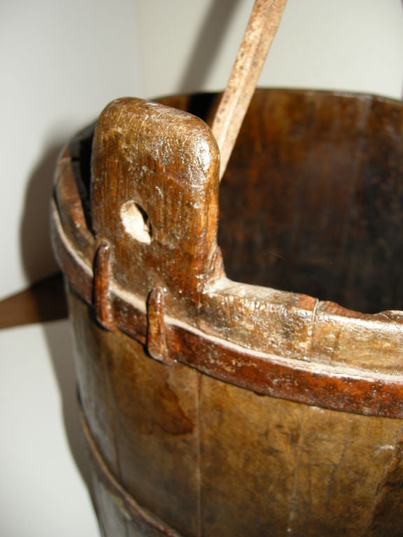 large wood bucket
