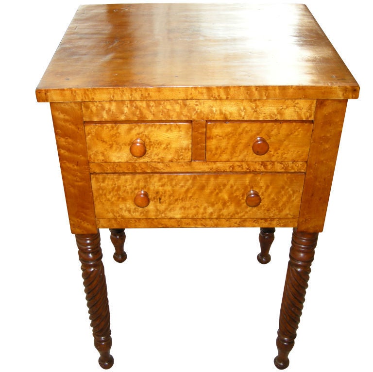 Antique American Cherry/Maple Wood Night Stand at 1stdibs