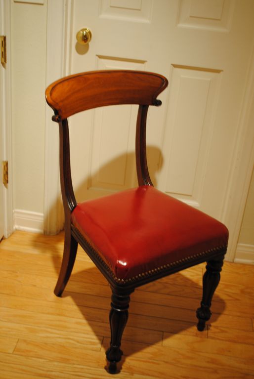 A Magnificent Pair of  Signed Regency Chairs 3