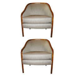 Immaculate Pair of   Ward Bennett  Armchairs, for Brickel & Asso
