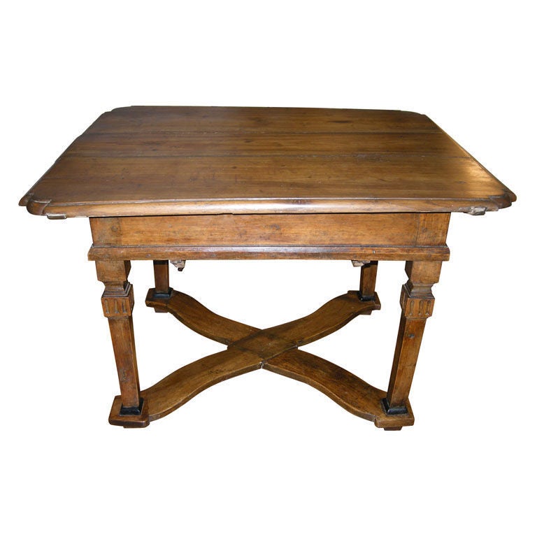 An Early French Provincial Walnut & Cherry Tavern /Farm Table.