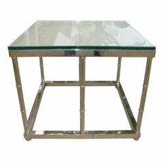 Mid-Century Polished Nickel End Table/Coffee Table 8