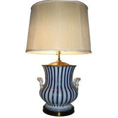 Large Urn Form Porcelain French Lamp