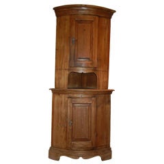 Tall Antique American Pine Corner Cabinet