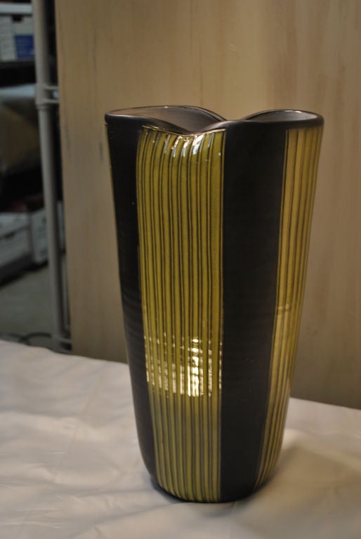 Large Swiss Modernist Luzern  Art  Pottery Vase.