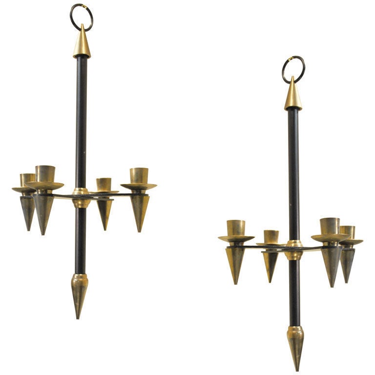 Pair, Gio Ponti Style Candelabra
s