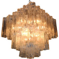 Vintage Elegant Three Tier 1960s Venini Chandelier