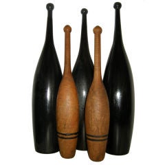 Monumental Group of Wooden Clubs 1890s -1930s
