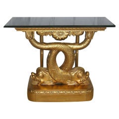 A Spectacular Vintage Grotto Style Figural Console Table