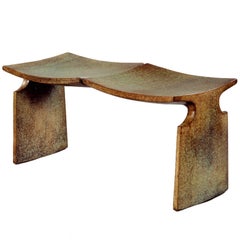 Banc MFA en bronze de l'artiste américain David N. Ebner du Studio Craft