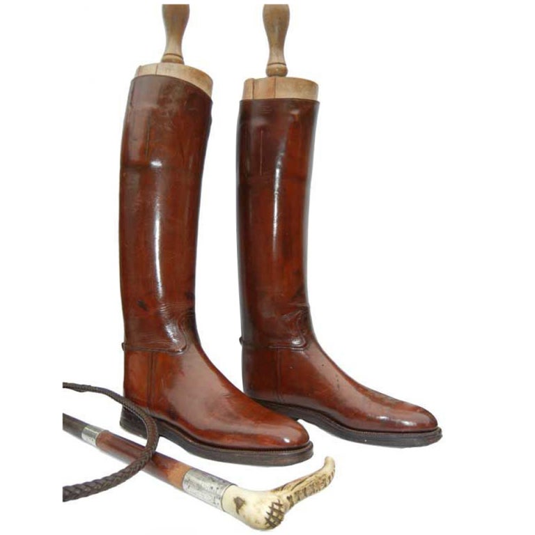 These riding boots were custom made for young Mr. George Spencer in 1917. Presented to him after riding and winning in the still current 