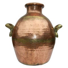 An Exceptional Solid Copper Vessel/Vase