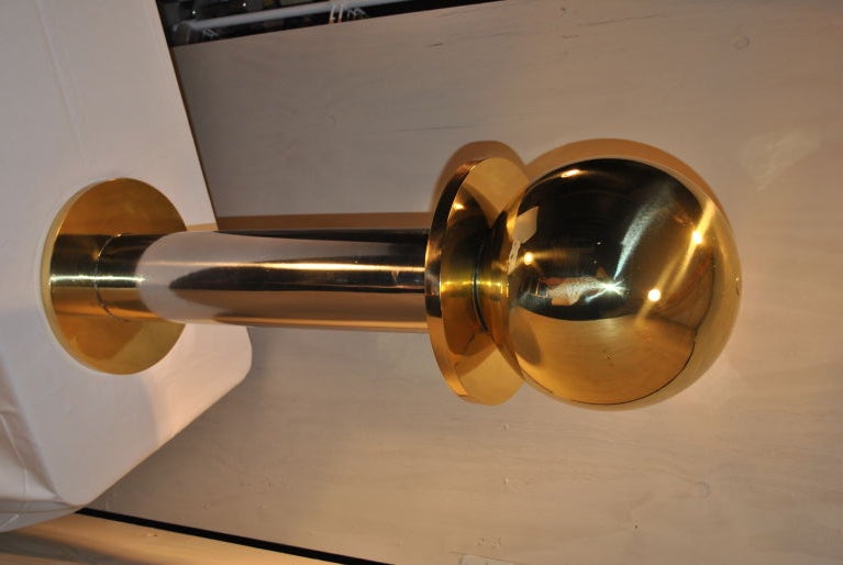Brass Garden or Interior Orb/Globe on Pedestal