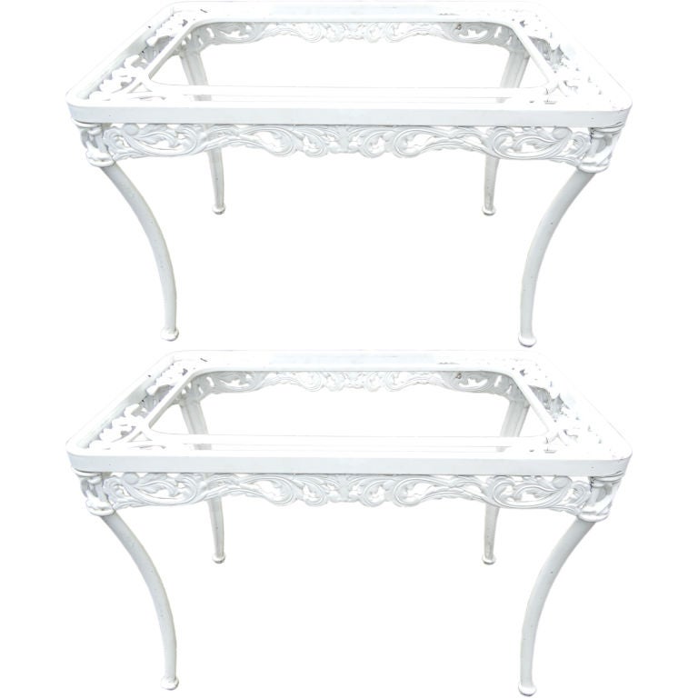 Pair, of Vintage Brown Jordan Side Tables....Elegance at 1stDibs