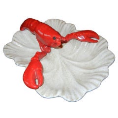 An  American Vintage Sculptural Ceramic Lobster Dish