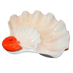 A Large Vintage  Sculptural Shell form Dip Platter