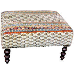 Vintage George Smith Tapestry-Upholstered Ottoman or Stool