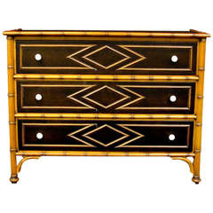 Vintage Plantation Style Faux Bamboo Dresser by Grange.