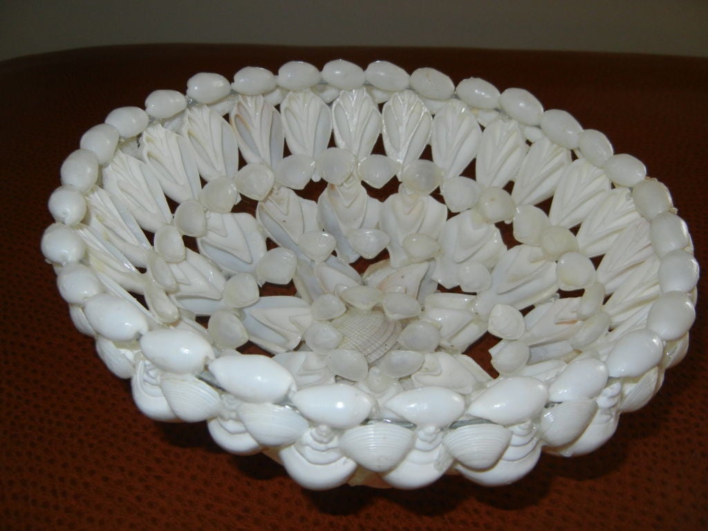Four Hand Crafted Sea Shell Baskets