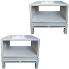 Large Pair, of James Mont Style End Tables/Night Stands