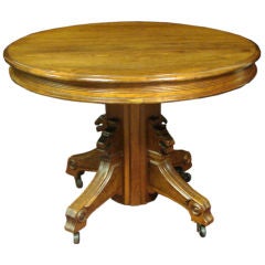 A Late 19thc Walnut Americana Dining Room Table/Center Table