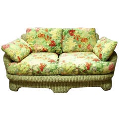 Retro A Wonderful Bahama Wicker Love Seat