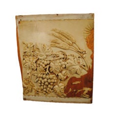 A Magnificent Vineyard Architectural Hand Carved Wall Plaque