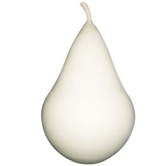 Massive Rubenesque Studio Crafted Ceramic  White Pear