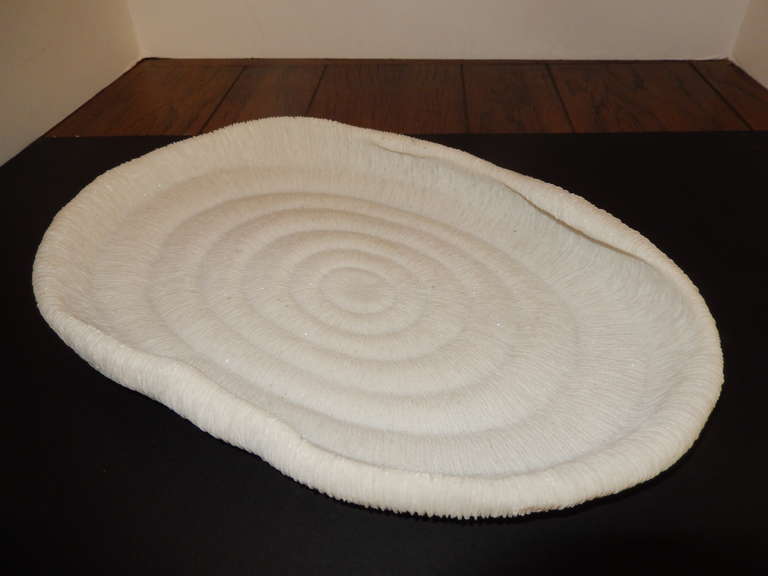 Lovely Ovate Form Coral Platter