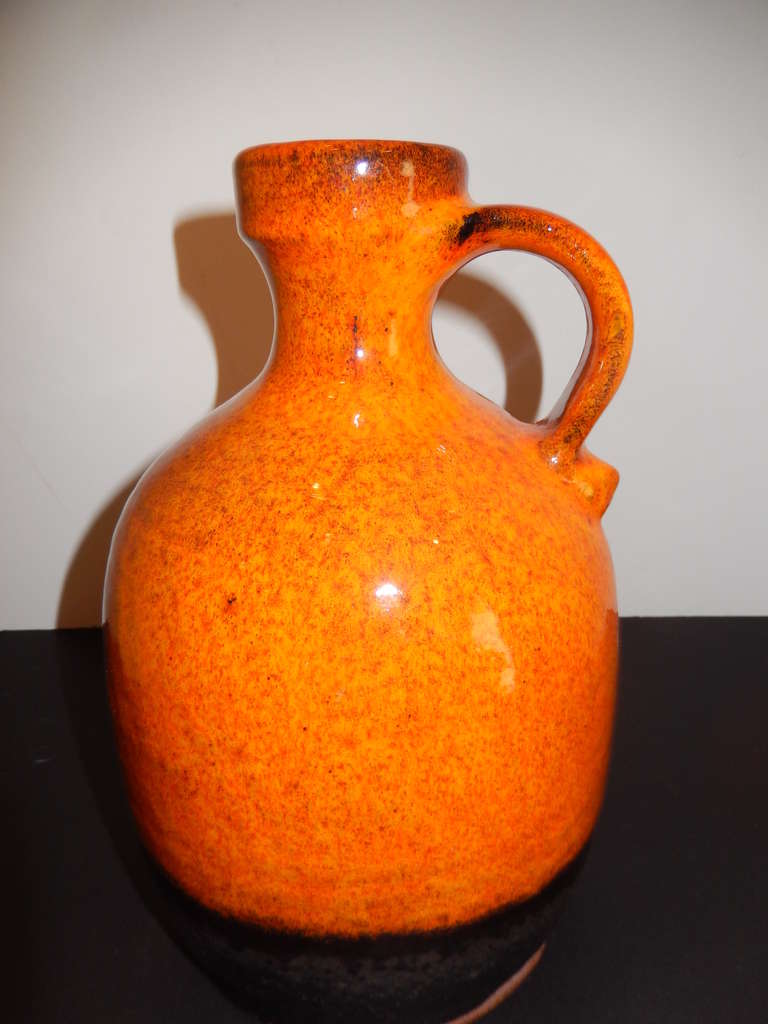 Hand Crafted  Studio Pottery Vase, 1960s Germany. In Excellent Condition In Bellport, NY